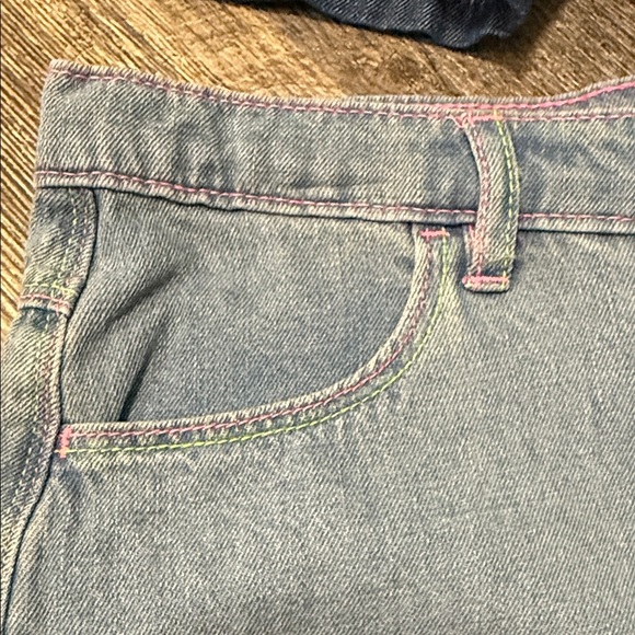 Kids Denim Shorts with Heart and Cherry Designs - Picture 6 of 16